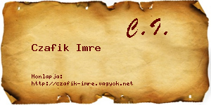 Czafik Imre névjegykártya